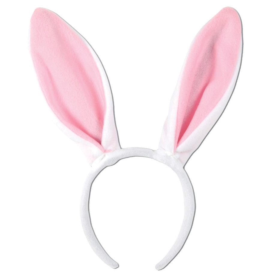 Bunny Ears White W Pink Lining