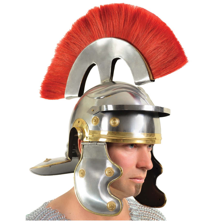 medieval helmet roman centurion helmet with plume