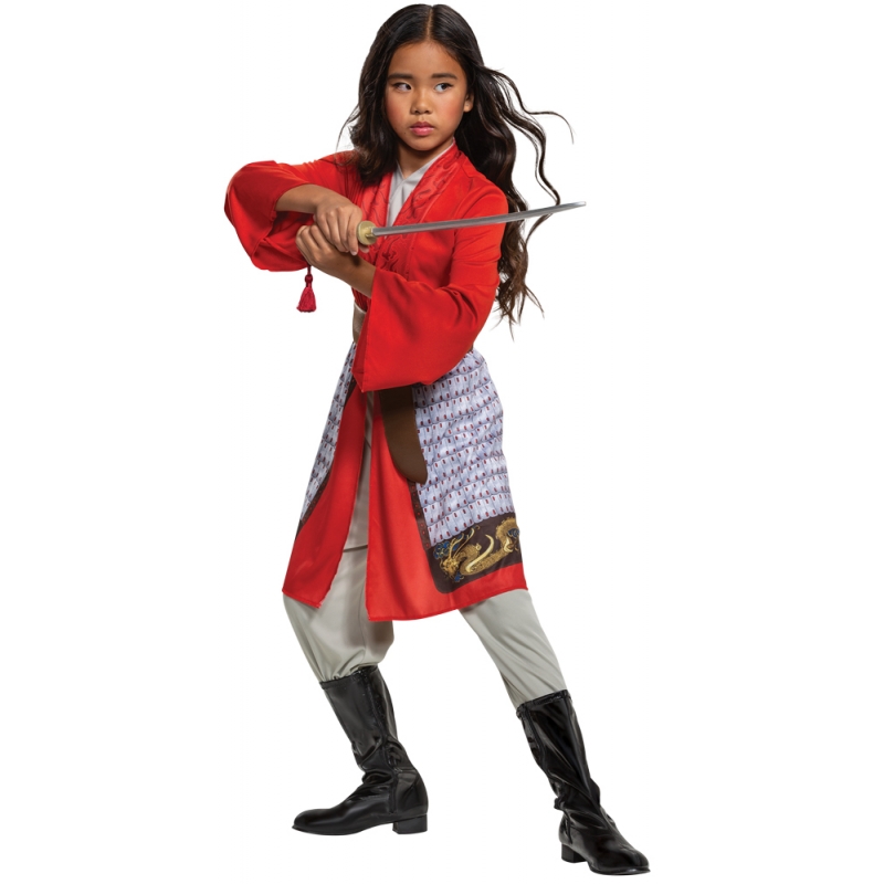 Girl's Mulan Hero Red Dress Classic Costume